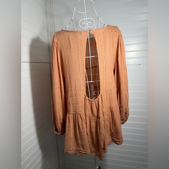 American Eagle Outfitters Rust Tiered Blouse - Picture 4 of 8